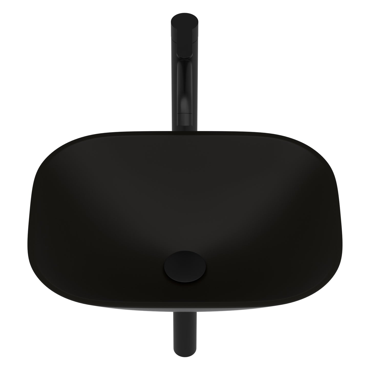 Talllor Bathroom Vessel Sink Matte Black Modern Artistic Glass Vessel Sink Above Counter Vanity Oval Bathroom Sink with Faucet and Drain Combo,18"x14",TLVS-0011