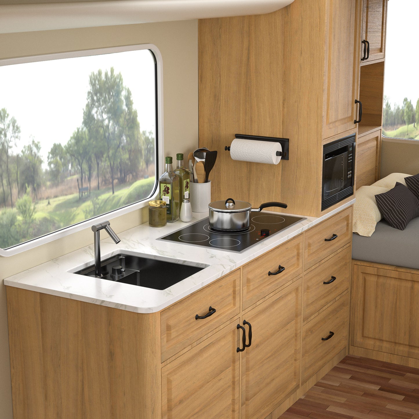 Talllor Rv Sink 15"x18"x9" Black Bar Sink Undermount Stainless Steel Single Bowl Rv Hidden Sink With Faucet Small Kitchen Sink Folding Sink For Small Space,TLRV-0036