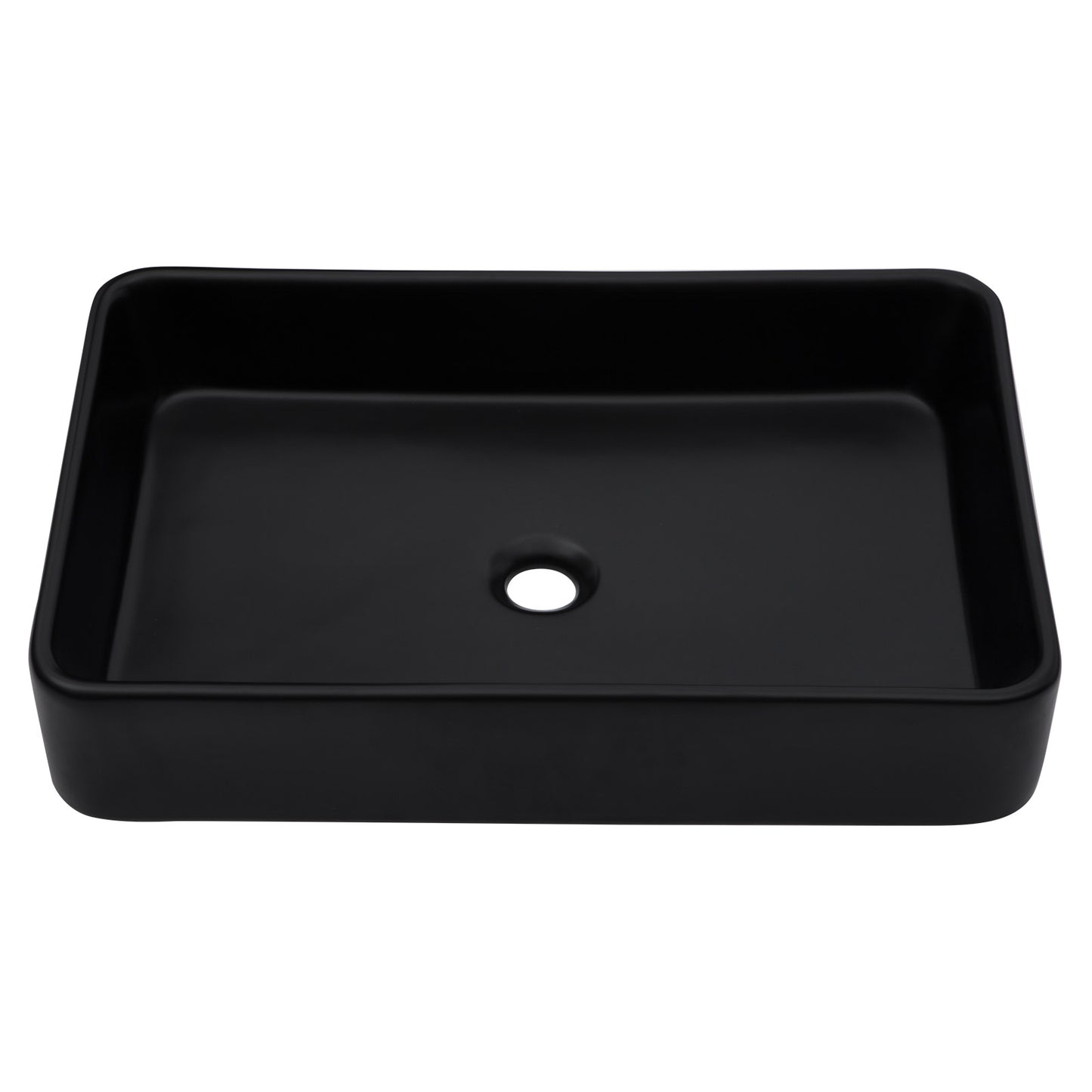 Talllor Bathroom Vessel Sinks 24 Inch Black Bathroom Sink Above Counter Rectangular Vessel Sink Vanity Bowl Sinks for Bathroom Modern Small Bathroom Sink,16"x24"x5",TLVS-0007