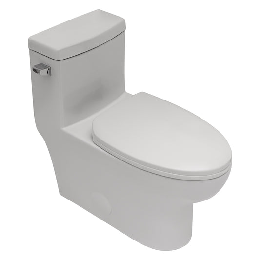 Talllor Side Lever One-Piece Toilet Tempoii TLMTC-0024 Quiet Soft Close Toilet Seat Single Flush Design Water-Efficient 1.28 GPF 12-Inch Rough-In Comfort ADA Height 15 3/5 Inch Toilets, 14"x28.4"x28"