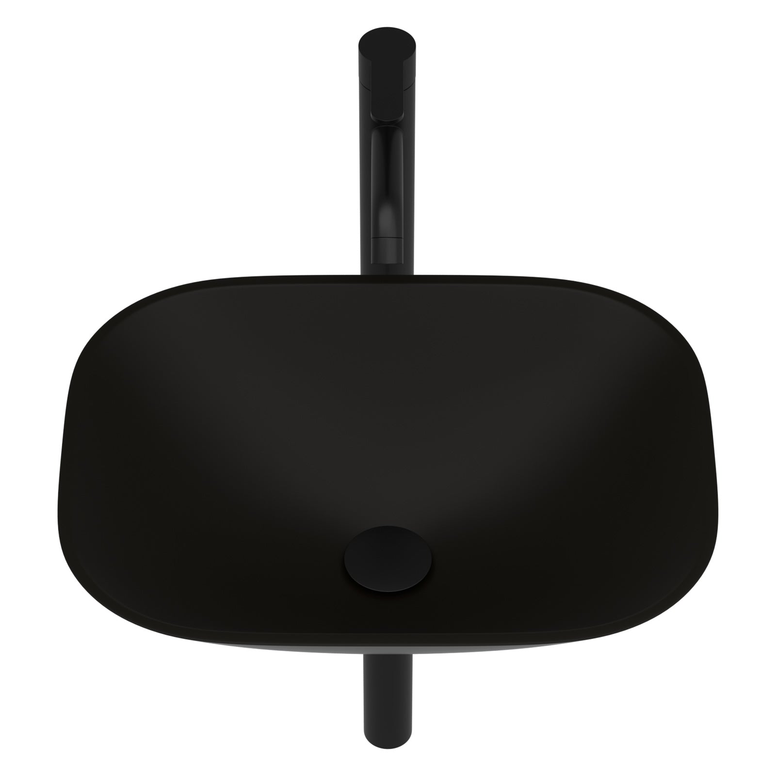 Talllor Bathroom Vessel Sink Matte Black Modern Artistic Glass Vessel Sink Above Counter Vanity Oval Bathroom Sink with Faucet and Drain Combo,18"x14",TLVS-0011