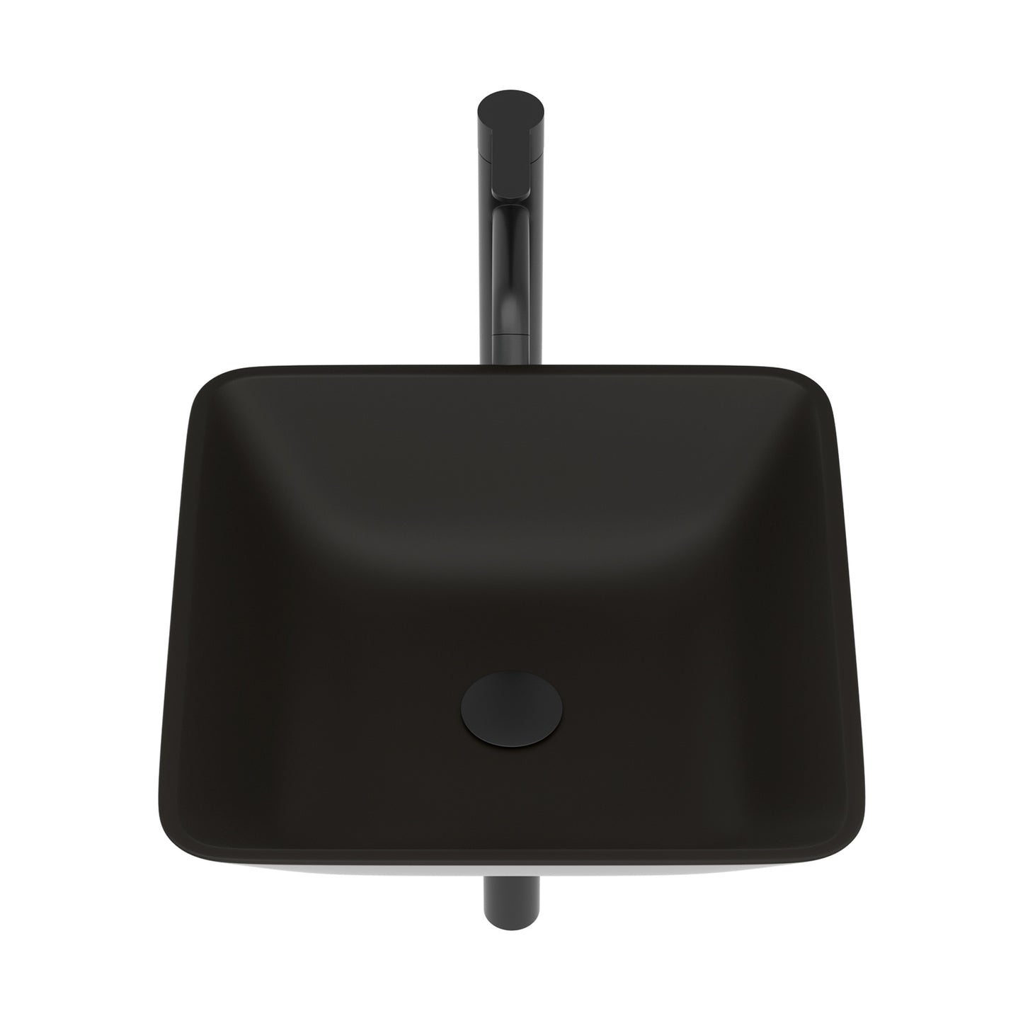 Talllor Bathroom Vessel Sink Matte Black Modern Artistic Glass Vessel Sink Above Counter Vanity Oval Bathroom Sink with Faucet and Drain Combo,16.5"x16.5",TLVS-0012