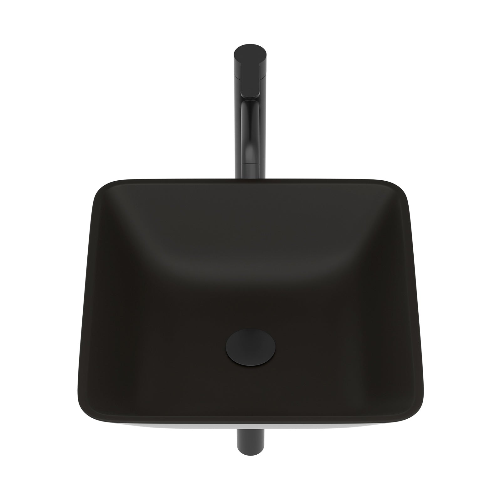 Talllor Bathroom Vessel Sink Matte Black Modern Artistic Glass Vessel Sink Above Counter Vanity Oval Bathroom Sink with Faucet and Drain Combo,16.5"x16.5",TLVS-0012
