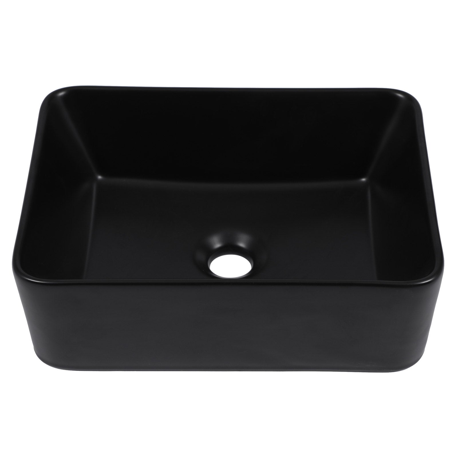 Talllor Bathroom Vessel Sinks 16 Inch Black Bathroom Sink Above Counter Rectangular Vessel Sink Vanity Bowl Sinks for Bathroom Modern Small Bathroom Sink,12"x16"x5",TLVS-0001