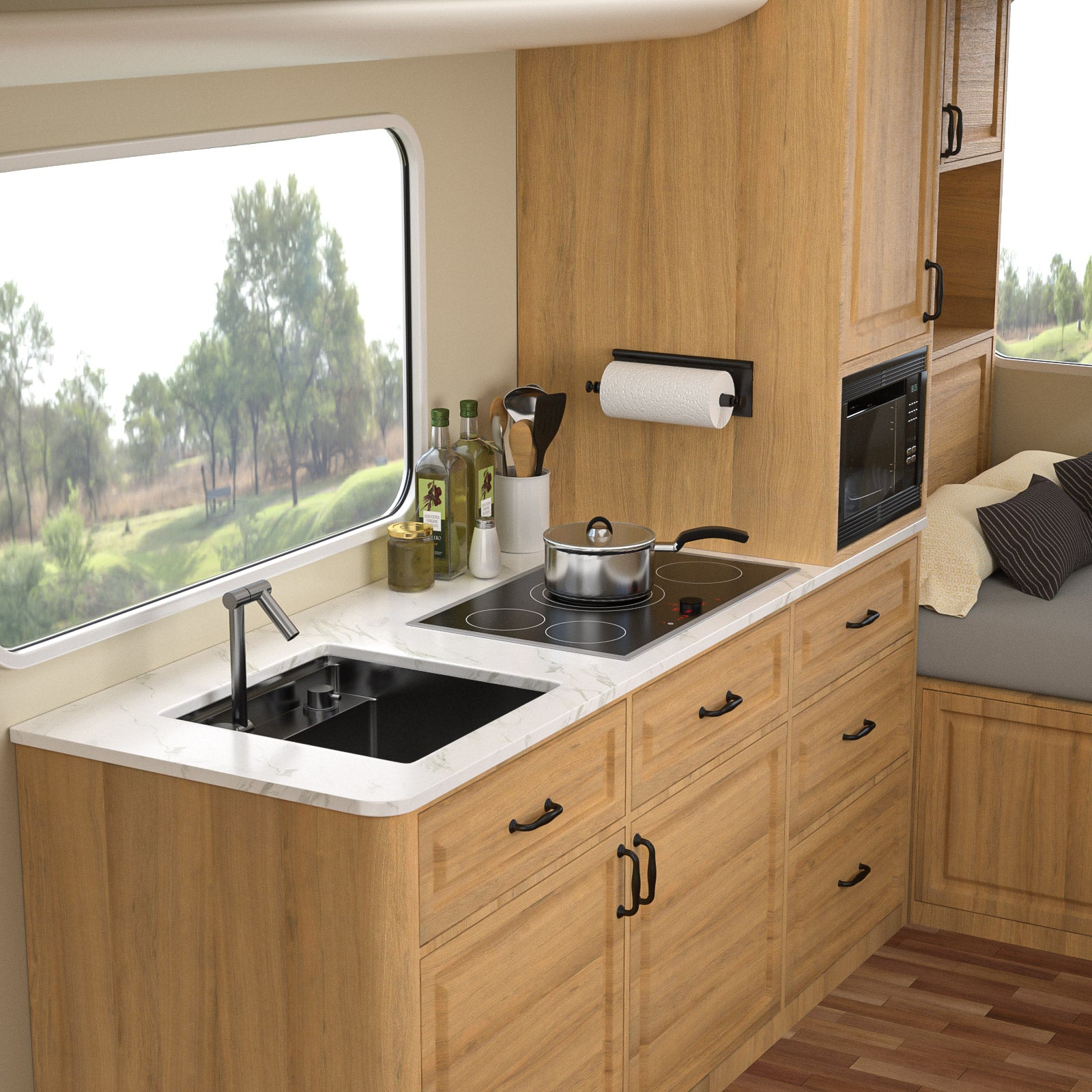Talllor Rv Sink 18"x18"x9" Black Bar Sink Undermount Stainless Steel Single Bowl Rv Hidden Sink With Faucet Small Kitchen Sink Folding Sink For Small Space,TLRV-0038