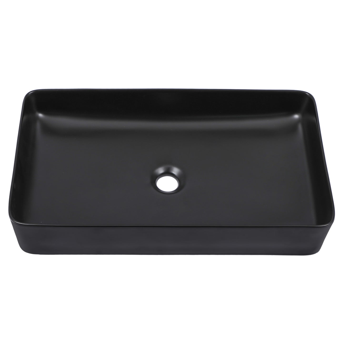 Talllor Bathroom Vessel Sinks 24 Inch Black Bathroom Sink Above Counter Rectangular Vessel Sink Vanity Bowl Sinks for Bathroom Modern Small Bathroom Sink,13.5"x24"x4.5",TLVS-0008