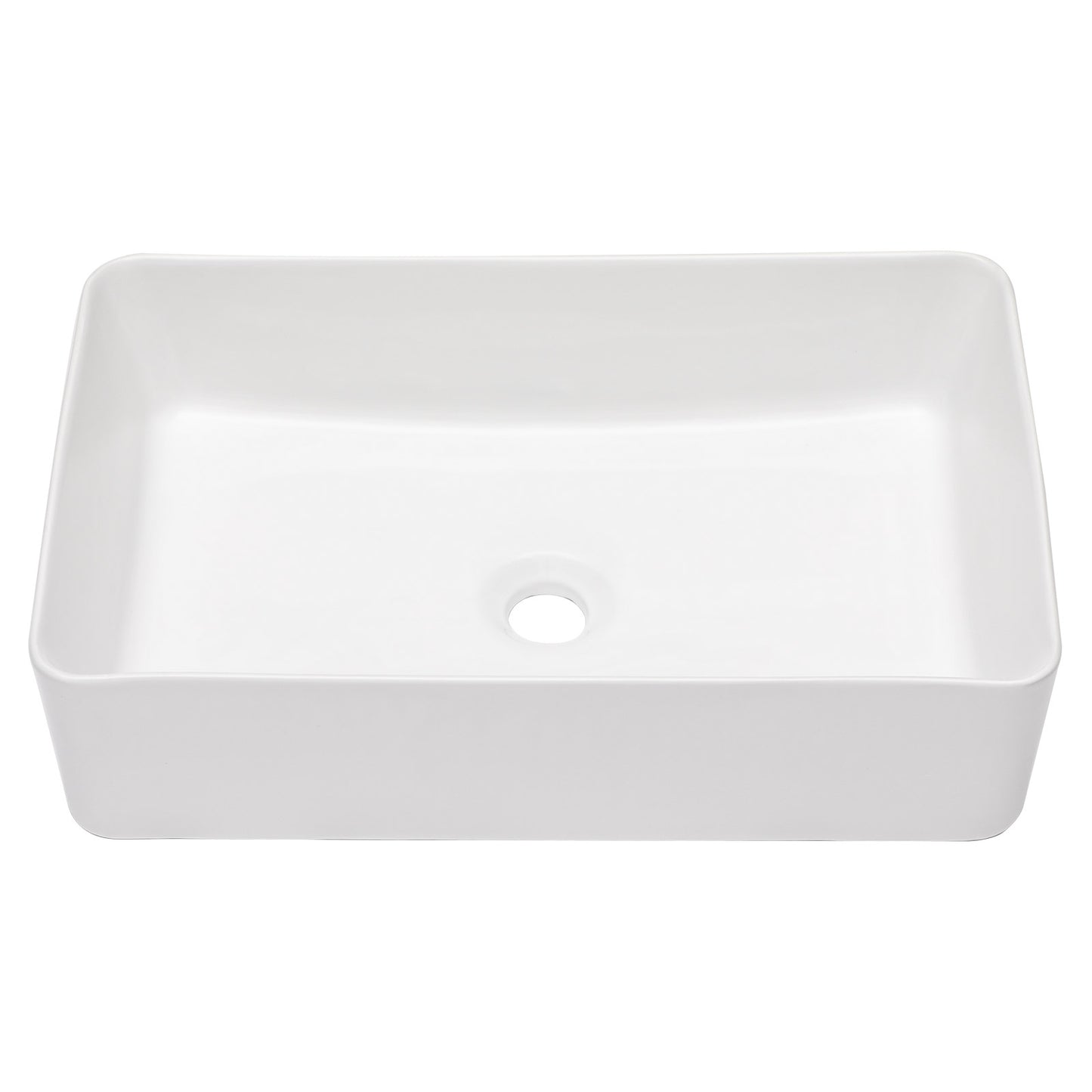 Talllor Bathroom Vessel Sinks 21 Inch White Vessel Sink Modern Small Bathroom Sink Above Counter Rectangular Vessel Sink Vanity Bowl Sinks for Bathroom,13.5"x21"x5",TLVS-0009