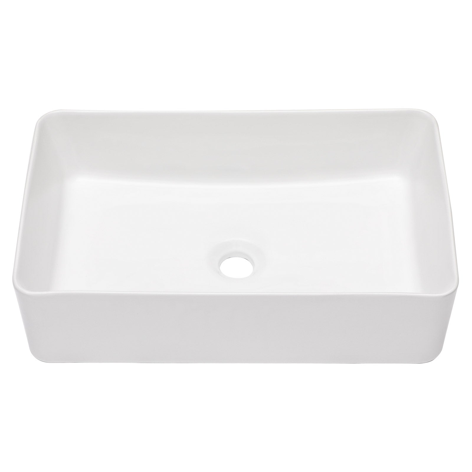 Talllor Bathroom Vessel Sinks 21 Inch White Vessel Sink Modern Small Bathroom Sink Above Counter Rectangular Vessel Sink Vanity Bowl Sinks for Bathroom,13.5"x21"x5",TLVS-0009