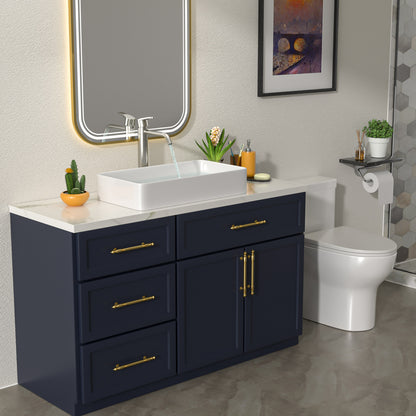 Talllor Bathroom Vessel Sinks 24 Inch White Vessel Sink Modern Small Bathroom Sink Above Counter Rectangular Vessel Sink Vanity Bowl Sinks for Bathroom,13.5"x24"x4.5",TLVS-0010