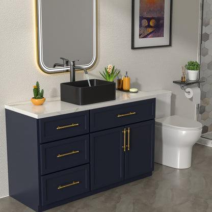 Talllor Bathroom Vessel Sinks 16 Inch Black Bathroom Sink Above Counter Rectangular Vessel Sink Vanity Bowl Sinks for Bathroom Modern Small Bathroom Sink,12"x16"x5",TLVS-0001