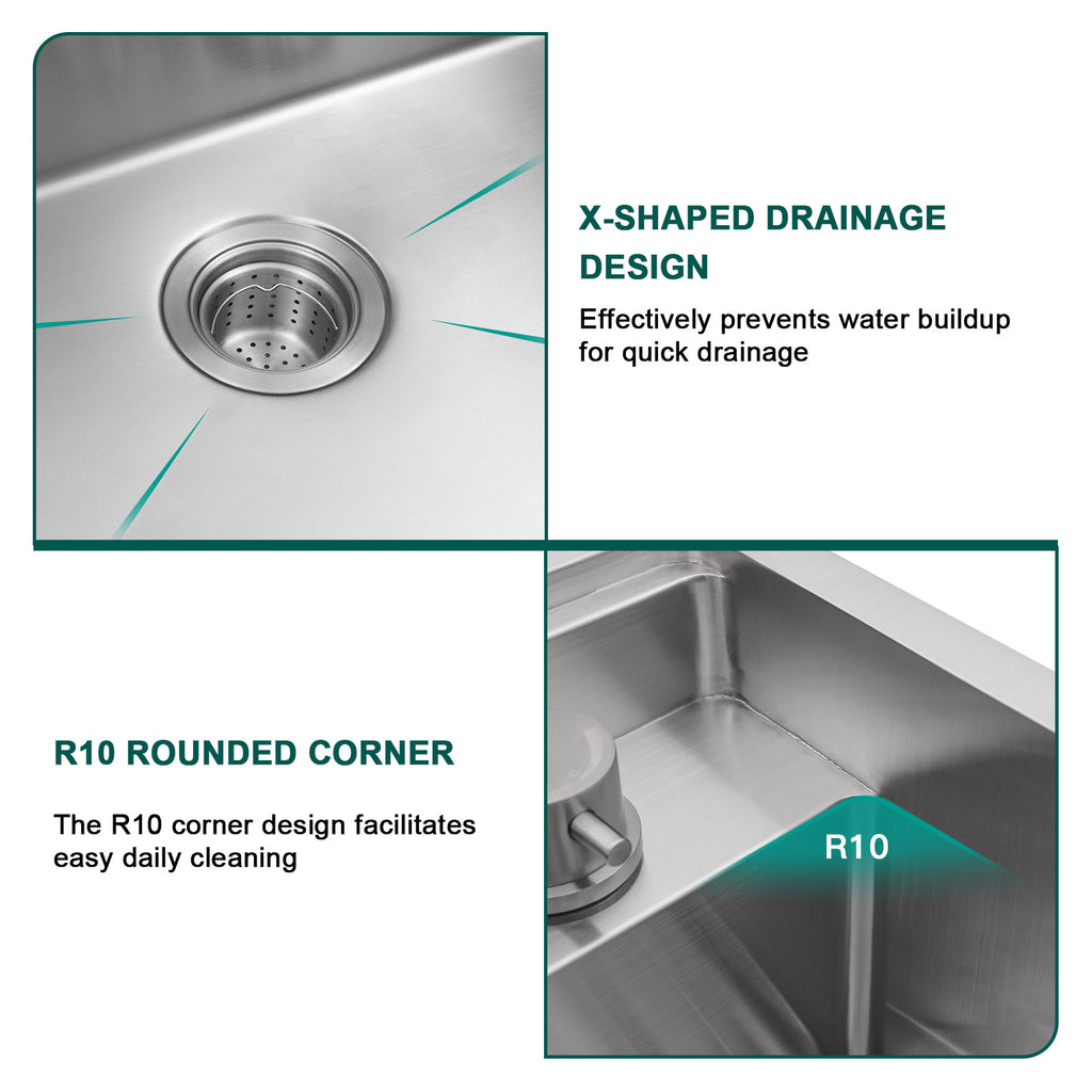 Talllor Rv Sink 18"x18"x9" Bar Sink Undermount 16 Guage Stainless Steel Single Bowl Rv Hidden Sink With Faucet Small Kitchen Sink Folding Sink For Small Space,TLRV-0037