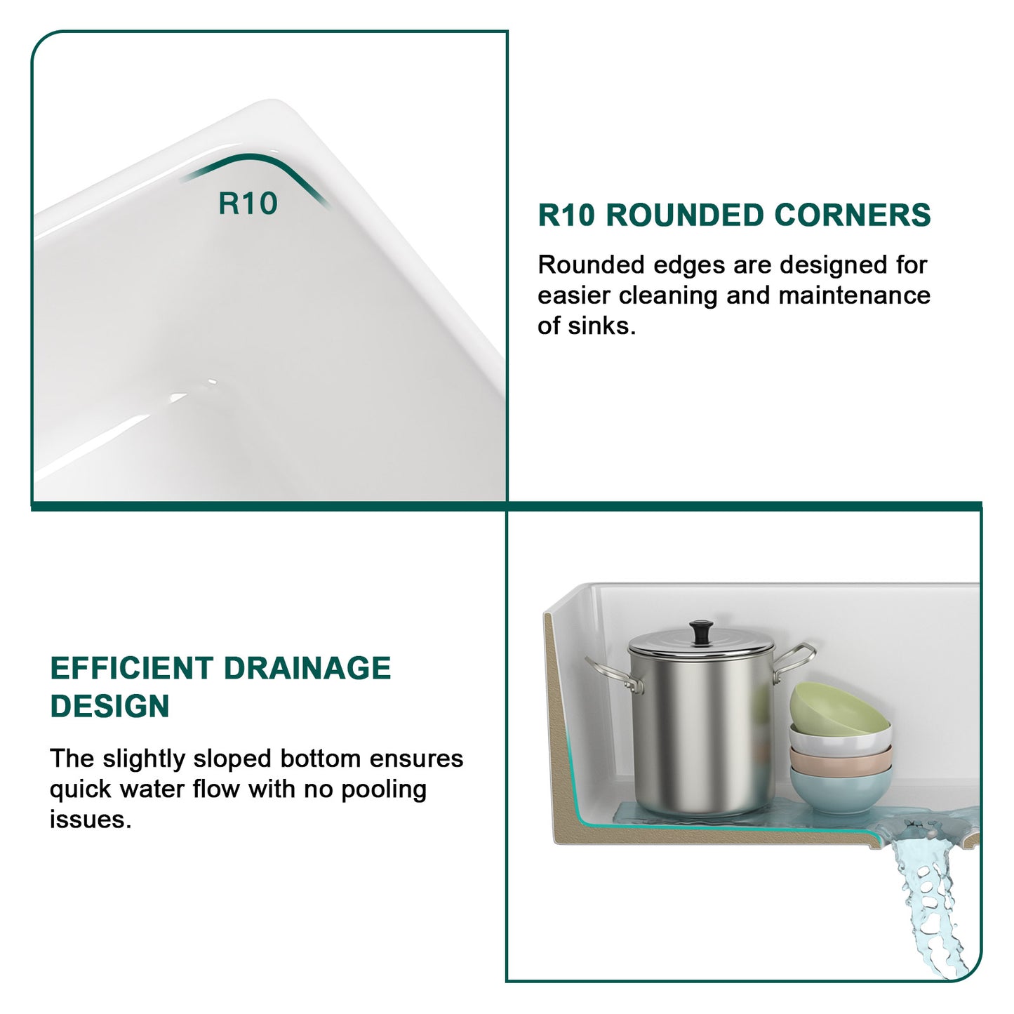 Talllor Fireclay Farmhouse Sink 30 Inch White Farmhouse Sink Apron Front Sink Country Style Barn Kitchen Sink Farmers Sink Porcelain Farm House Sink,18"x30"x10",TLAC-0045