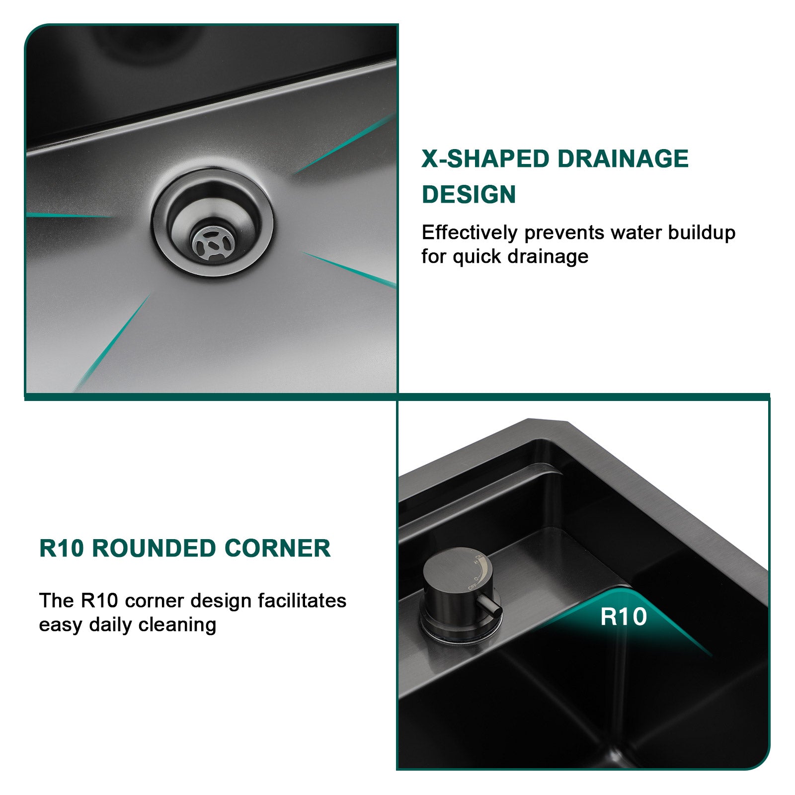Talllor Rv Sink 18"x18"x9" Black Bar Sink Undermount Stainless Steel Single Bowl Rv Hidden Sink With Faucet Small Kitchen Sink Folding Sink For Small Space,TLRV-0038