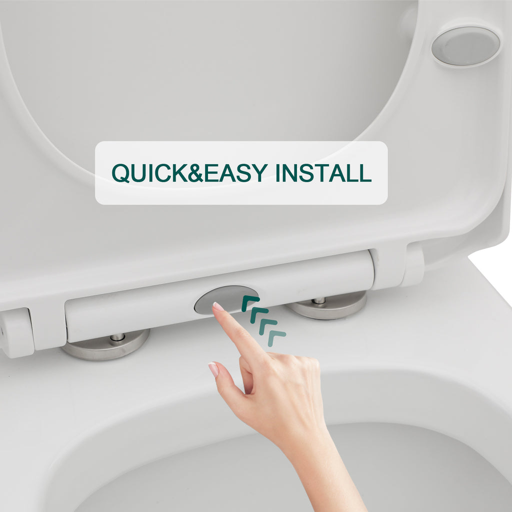 Talllor Side Lever One-Piece Toilet Tempoii TLMTC-0020 Comfort ADA Height 17 1/2 Inches Efficient Single Flush 1.28 GPF Quiet Soft Close Toilet Seat 12-Inch Rough-In White Toilets, 14"x27.2"x30.5"