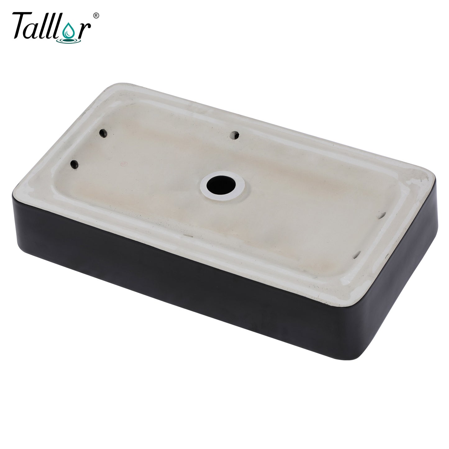 Talllor Bathroom Vessel Sinks 24 Inch Black Bathroom Sink Above Counter Rectangular Vessel Sink Vanity Bowl Sinks for Bathroom Modern Small Bathroom Sink,13.5"x24"x4.5",TLVS-0008