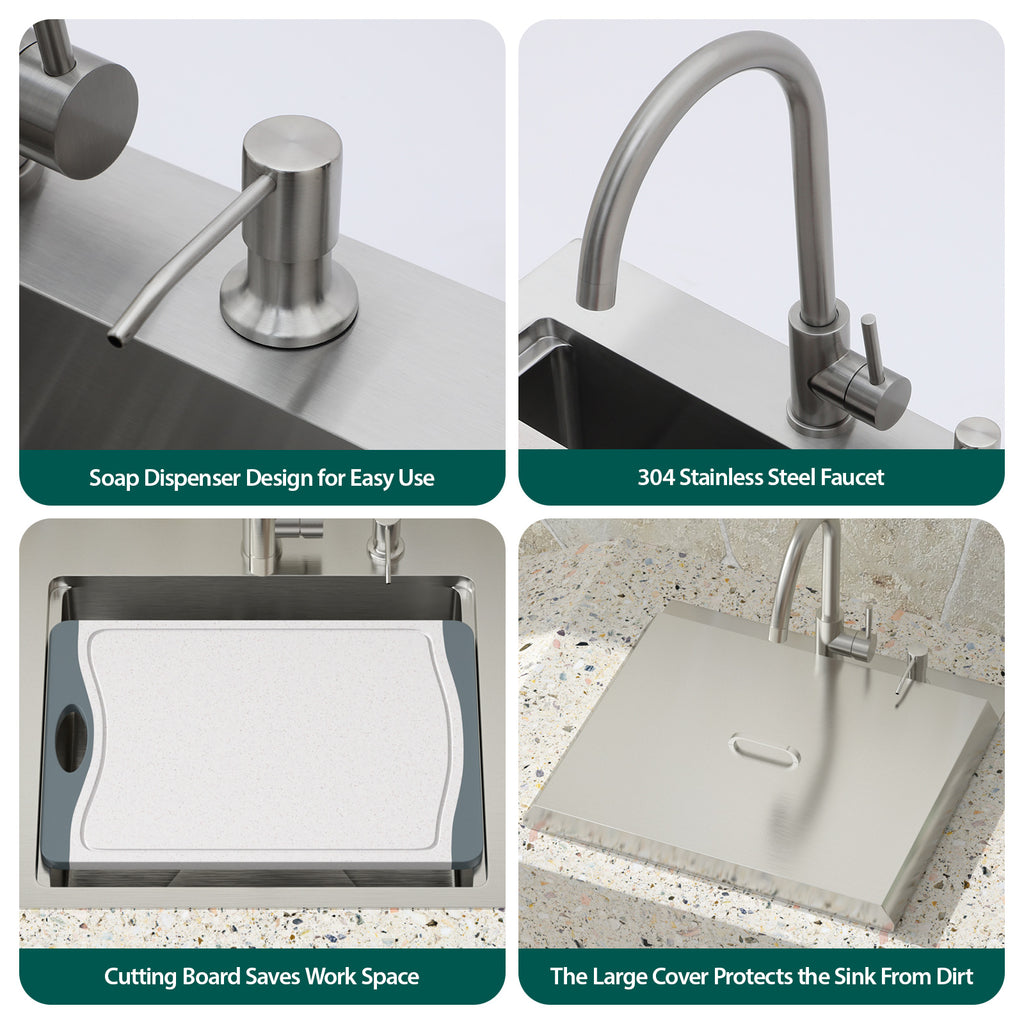 Talllor TLT-0030 outdoor sink detail view 3