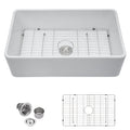 Talllor TLAC-0057 33 inch white fireclay farmhouse sink - image 1